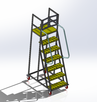 工程機械與移動梯子的數字化設計 基于Solidworks的3D數模工程實現